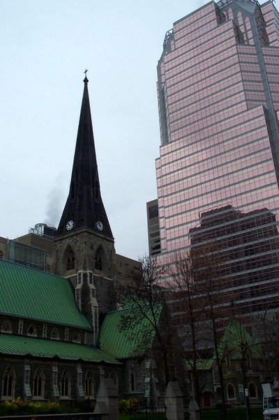 Christ Church Cathedral and The Tour KPMG — Montreal