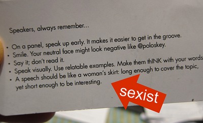 A speech should be like a women's skirt