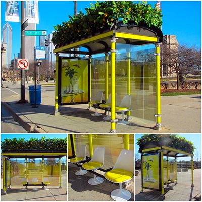 Transit stop in Chicago